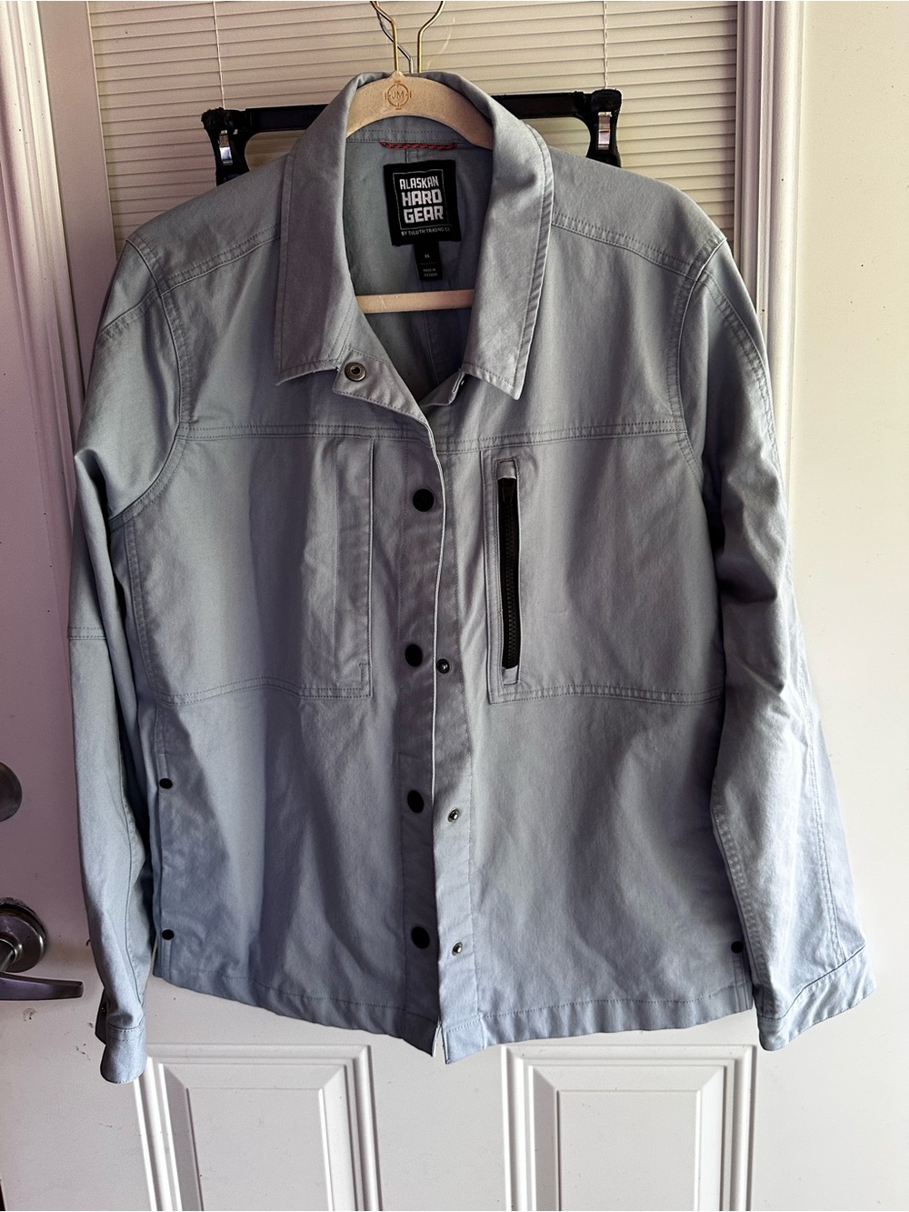 Women's Light Blue Alaska Hard Gear Utility Jacket by Duluth Trading